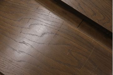 ビンテージ　神戸洋家具　永田良介商店　ヘッドボードのデザインがお洒落な木製ベッド(シングルベッド、マットレス、ヴィンテージ)(R-051648)