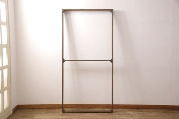 ビンテージ　神戸洋家具　永田良介商店　ヘッドボードのデザインがお洒落な木製ベッド(シングルベッド、マットレス、ヴィンテージ)(R-051648)