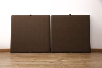 ビンテージ　神戸洋家具　永田良介商店　ヘッドボードのデザインがお洒落な木製ベッド(シングルベッド、マットレス、ヴィンテージ)(R-051648)