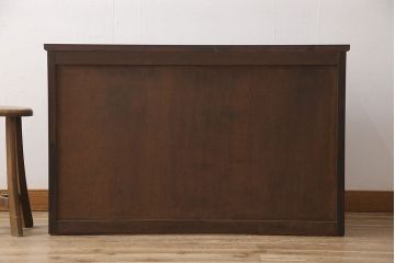 中古　松本民芸家具　天板リメイク　落ち着いた大人の空間づくりに活躍するローチェスト(和タンス、サイドボード、ローボード、引き出し)(R-051660)