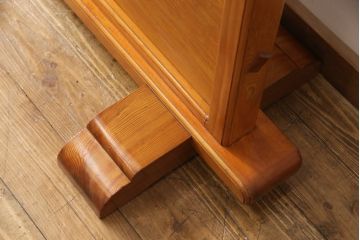 中古　最高級!!　屋久杉無垢材　屋久杉らしい杢目を堪能できる、笹杢一枚板の大振りな衝立(つい立て、パーテーション、仕切り)(R-051662)
