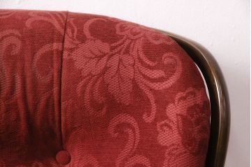 ヴィンテージ家具　ERCOL(アーコール)　エバーグリーン　エレガントな雰囲気漂う1人掛けイージーチェア(ラウンジチェア、アームチェア、椅子、ソファ、ビンテージ)(R-051665)