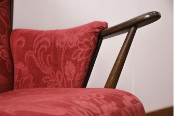 ヴィンテージ家具　ERCOL(アーコール)　エバーグリーン　エレガントな雰囲気漂う1人掛けイージーチェア(ラウンジチェア、アームチェア、椅子、ソファ、ビンテージ)(R-051665)