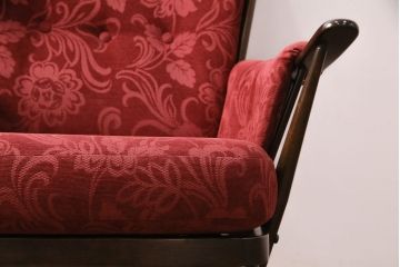 ヴィンテージ家具　ERCOL(アーコール)　エバーグリーン　エレガントな雰囲気漂う1人掛けイージーチェア(ラウンジチェア、アームチェア、椅子、ソファ、ビンテージ)(R-051665)