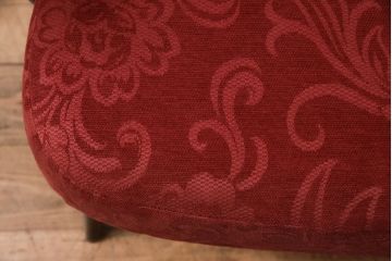 ヴィンテージ家具　ERCOL(アーコール)　艶やかなカラーが目を引くスツール(オットマン)付きビンテージ二人掛けソファ(アームソファ)(R-051667)