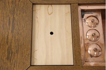 中古　多少難有り　鉄刀木(タガヤサン)　重厚な囲炉裏(関西火鉢、長火鉢、ローテーブル、座卓)(R-051676)