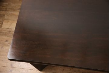 中古　北海道民芸家具　希少な絶版品!　滑らかな木肌が上品な印象を醸し出す高座卓ダイニングセット(ダイニングテーブル、4人掛け、ダイニングチェア4脚、板座チェア、食卓)(R-051680)