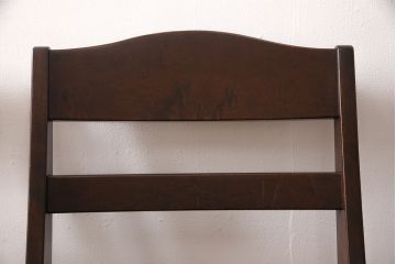 中古　北海道民芸家具　希少な絶版品!　滑らかな木肌が上品な印象を醸し出す高座卓ダイニングセット(ダイニングテーブル、4人掛け、ダイニングチェア4脚、板座チェア、食卓)(R-051680)