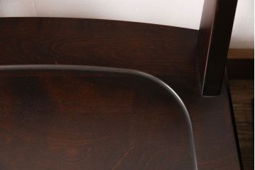 中古　北海道民芸家具　希少な絶版品!　滑らかな木肌が上品な印象を醸し出す高座卓ダイニングセット(ダイニングテーブル、4人掛け、ダイニングチェア4脚、板座チェア、食卓)(R-051680)