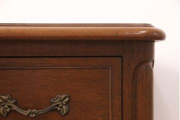 中古　DREXEL HERITAGE(ドレクセルヘリテイジ)　Touraine(ツーレイン)シリーズ　大人の気品が漂うマホガニー材製のドレッサー(テーブル、デスク、在宅ワーク、在宅用、作業台、椅子、鏡)(R-051681)