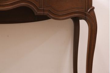 中古　DREXEL HERITAGE(ドレクセルヘリテイジ)　Touraine(ツーレイン)シリーズ　大人の気品が漂うマホガニー材製のドレッサー(テーブル、デスク、在宅ワーク、在宅用、作業台、椅子、鏡)(R-051681)