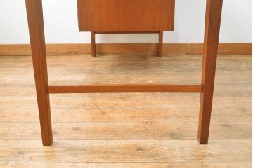 ビンテージ家具　デンマーク　チーク材　北欧スタイルの空間づくりにおすすめのデスク&チェアセット(ワークデスク、片袖机、椅子、ヴィンテージ)(R-051687)