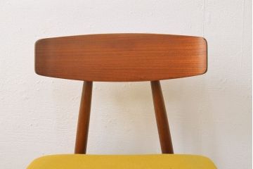 ビンテージ家具　デンマーク　チーク材　北欧スタイルの空間づくりにおすすめのデスク&チェアセット(ワークデスク、片袖机、椅子、ヴィンテージ)(R-051687)
