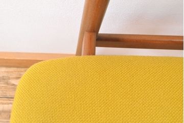 ビンテージ家具　デンマーク　チーク材　北欧スタイルの空間づくりにおすすめのデスク&チェアセット(ワークデスク、片袖机、椅子、ヴィンテージ)(R-051687)