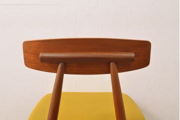ビンテージ家具　デンマーク　チーク材　北欧スタイルの空間づくりにおすすめのデスク&チェアセット(ワークデスク、片袖机、椅子、ヴィンテージ)(R-051687)