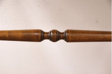 ベルギーアンティーク　希少!挽き物細工が美しい折り畳みテーブルと可愛らしいチェアのセット(デスク、机、椅子、イス)(R-051688)