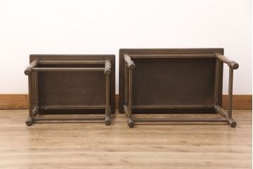 中古　美品　神戸洋家具・永田良介商店　クラシカルな雰囲気漂うネストテーブル(サイドテーブル、飾り台)(R-051690)