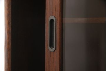 中古　美品　国産　引き出しいっぱいの珍しい2段重ね茶箪笥(キャビネット、茶棚、収納棚、戸棚)(R-051700)