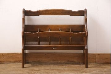 和製ヴィンテージ　ビンテージ雑貨　カリモク家具(karimoku)　幅広いインテリアに馴染むお洒落なスリッパラック(スリッパ立て)(R-051705)