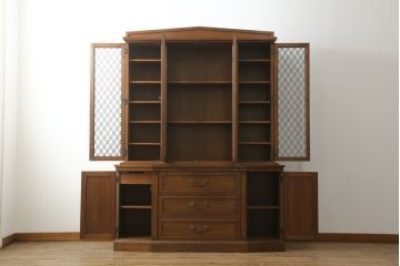 中古　DREXEL HERITAGE(ドレクセルヘリテイジ)　Triune(トライユン)　凛とした佇まいの食器棚(定価約90万円)(カップボード、キャビネット)(R-051719)