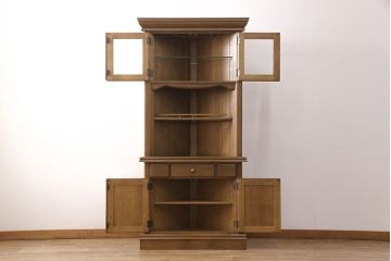 中古　美品　柏木工(KASHIWA・カシワ)　Oscar Getzシリーズ　ナラ材　希少!!カウンターバーセット(カウンターチェア、コーナーキャビネット)(R-051721)