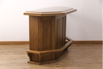 中古　美品　柏木工(KASHIWA・カシワ)　Oscar Getzシリーズ　ナラ材　希少!!カウンターバーセット(カウンターチェア、コーナーキャビネット)(R-051721)