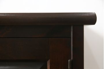 中古　リメイク家具　北海道民芸家具　上質な作りが魅力のサイドキャビネット(リビングボード、引き出し、チェスト、テレビ台)(R-051738)