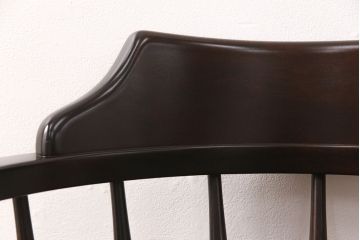 中古　美品　北海道民芸家具　HM630　格好良い佇まいが魅力のキャプテンチェア(肘掛け椅子、アームチェア、イス)(R-051741)