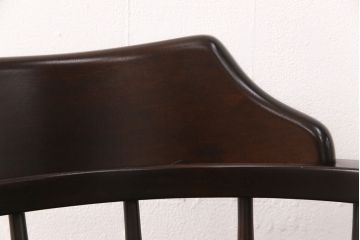 中古　美品　北海道民芸家具　HM630　格好良い佇まいが魅力のキャプテンチェア(肘掛け椅子、アームチェア、イス)(R-051741)