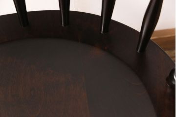 中古　美品　北海道民芸家具　HM630　格好良い佇まいが魅力のキャプテンチェア(肘掛け椅子、アームチェア、イス)(R-051741)