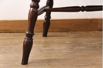 中古　美品　松本民芸家具風　背もたれのデザインがお洒落な上質なつくりのウィンザーチェア(アームチェア、椅子、ウインザーチェア)(R-051742)