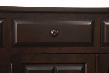 中古　北海道民芸家具　天板リメイク　品のある佇まいがお洒落なキャビネット(食器棚、戸棚、飾り棚、サイドボード、ブックケース、本箱)(R-051744)