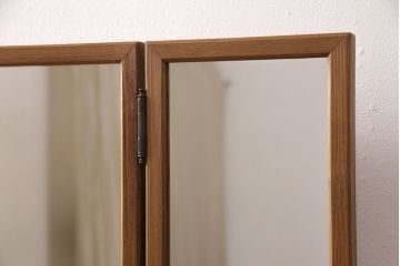 中古　美品　屋久杉を贅沢に使用した上品な佇まいの鏡台(姿見、ドレッサー、ミラー)(R-051745)