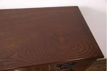 中古　民芸家具　凛とした佇まいが魅力の縦型チェスト(和箪笥、和タンス、整理タンス、引き出し)(R-051750)