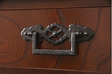 中古　民芸家具　凛とした佇まいが魅力の縦型チェスト(和箪笥、和タンス、整理タンス、引き出し)(R-051750)