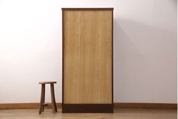 中古　民芸家具　凛とした佇まいが魅力の縦型チェスト(和箪笥、和タンス、整理タンス、引き出し)(R-051750)