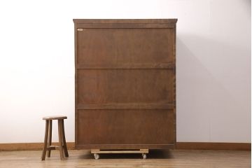 中古　北海道民芸家具　ワードローブをリメイク!取り入れやすいサイズに生まれ変わる収納棚(本箱、下駄箱、ブックケース、本箱、キャビネット)(R-051752)