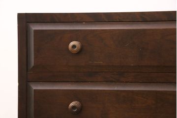 中古　北海道民芸家具　当店リメイク　奥行を詰めて取り入れやすいサイズに生まれ変わるローチェスト(テレビ台、テレビボード、ローボード、引き出し)(R-051753)