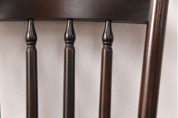 中古　北海道民芸家具　美品!ダイニングチェア(椅子、板座チェア)(R-051755)