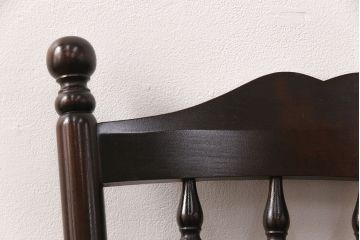 中古　北海道民芸家具　美品!ダイニングチェア(椅子、板座チェア)(R-051755)