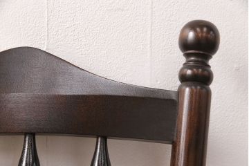 中古　北海道民芸家具　美品!ダイニングチェア(椅子、板座チェア)(R-051755)