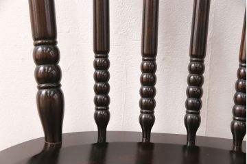 中古　北海道民芸家具　美品!ダイニングチェア(椅子、板座チェア)(R-051755)