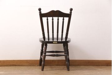 中古　北海道民芸家具　美品!ダイニングチェア(椅子、板座チェア)(R-051755)
