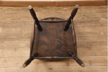 中古　北海道民芸家具　美品!ダイニングチェア(椅子、板座チェア)(R-051755)