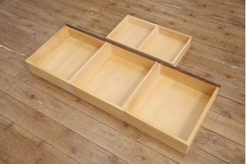 中古　北海道民芸家具　当店リメイク　シックな雰囲気漂うローボード(テレビ台、テレビボード、収納棚、リビングボード)(R-051756)