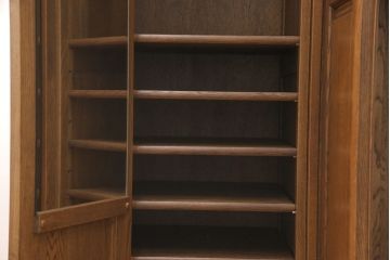 中古　旭川家具　山室家具　ナラ材　ハートメイドファニチャー　ESPOIR(エスポアール)シリーズ　No.101　収納力抜群のワードローブ(洋服タンス、衣装タンス、キャビネット)(定価約40万円)(R-051759)