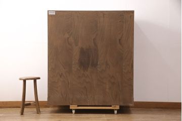 中古　美品　岩谷堂箪笥　迫力ある杢目と存在感のある金具が目を惹く整理箪笥(和タンス、引き出し、チェスト)(R-051770)