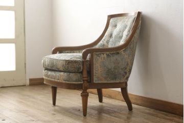 中古　DREXEL HERITAGE(ドレクセルヘリテイジ)　Upholstery(アップホルスタリー)　ローバックチェア(アームチェア、1人掛けソファ)(定価約45万円)(R-051777)