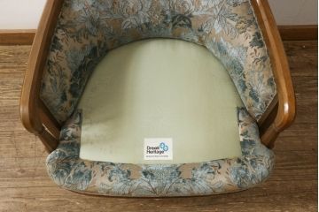中古　DREXEL HERITAGE(ドレクセルヘリテイジ)　Upholstery(アップホルスタリー)　ローバックチェア(アームチェア、1人掛けソファ)(定価約45万円)(R-051777)