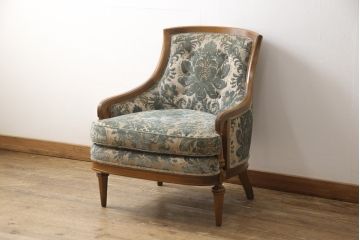中古　DREXEL HERITAGE(ドレクセルヘリテイジ)　Upholstery(アップホルスタリー)　ローバックチェア(アームチェア、1人掛けソファ)(定価約45万円)(R-051778)